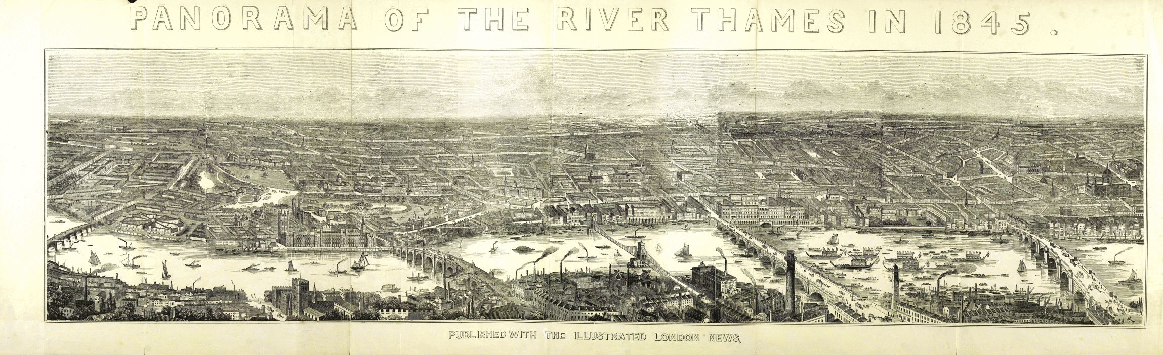 1845 panorama of thames